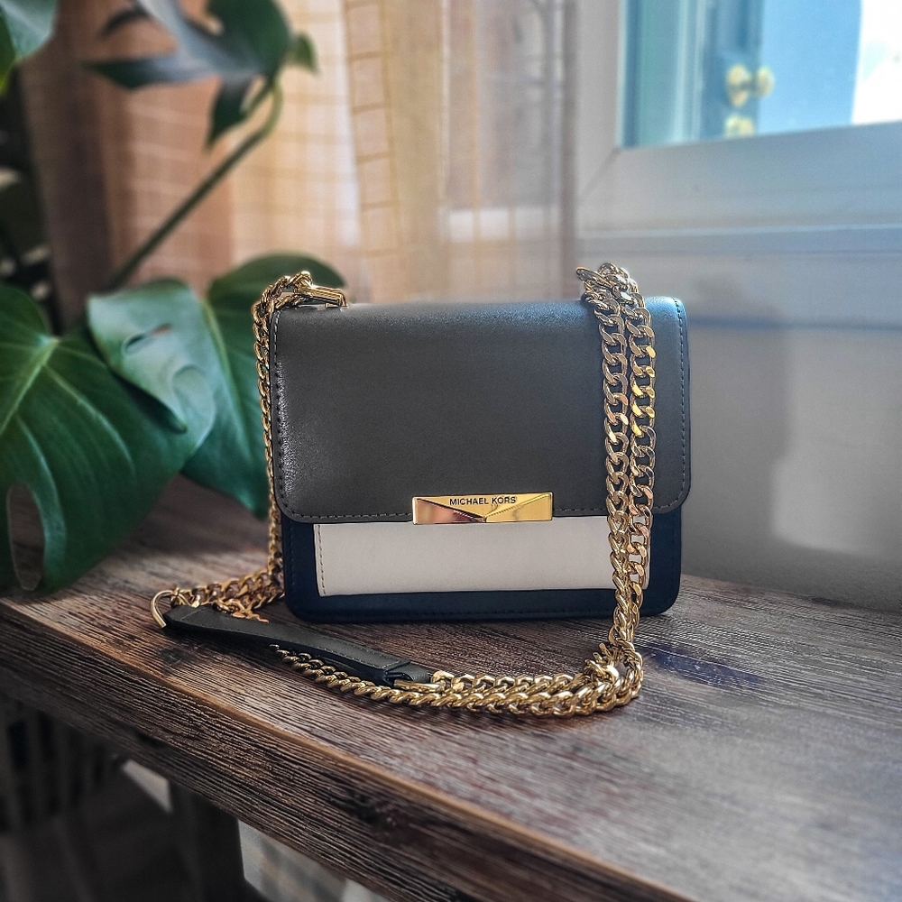 Michael Kors Jade XS Gusset Crossbody Leather Olive Green